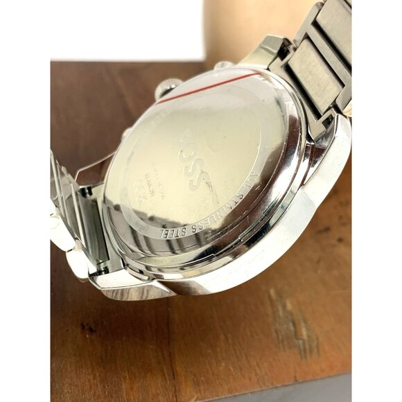 Hugo Boss Men's Watch 1514007 Quartz Chronograph Blue Dial Silver Steel 44mm - Picture 6 of 14